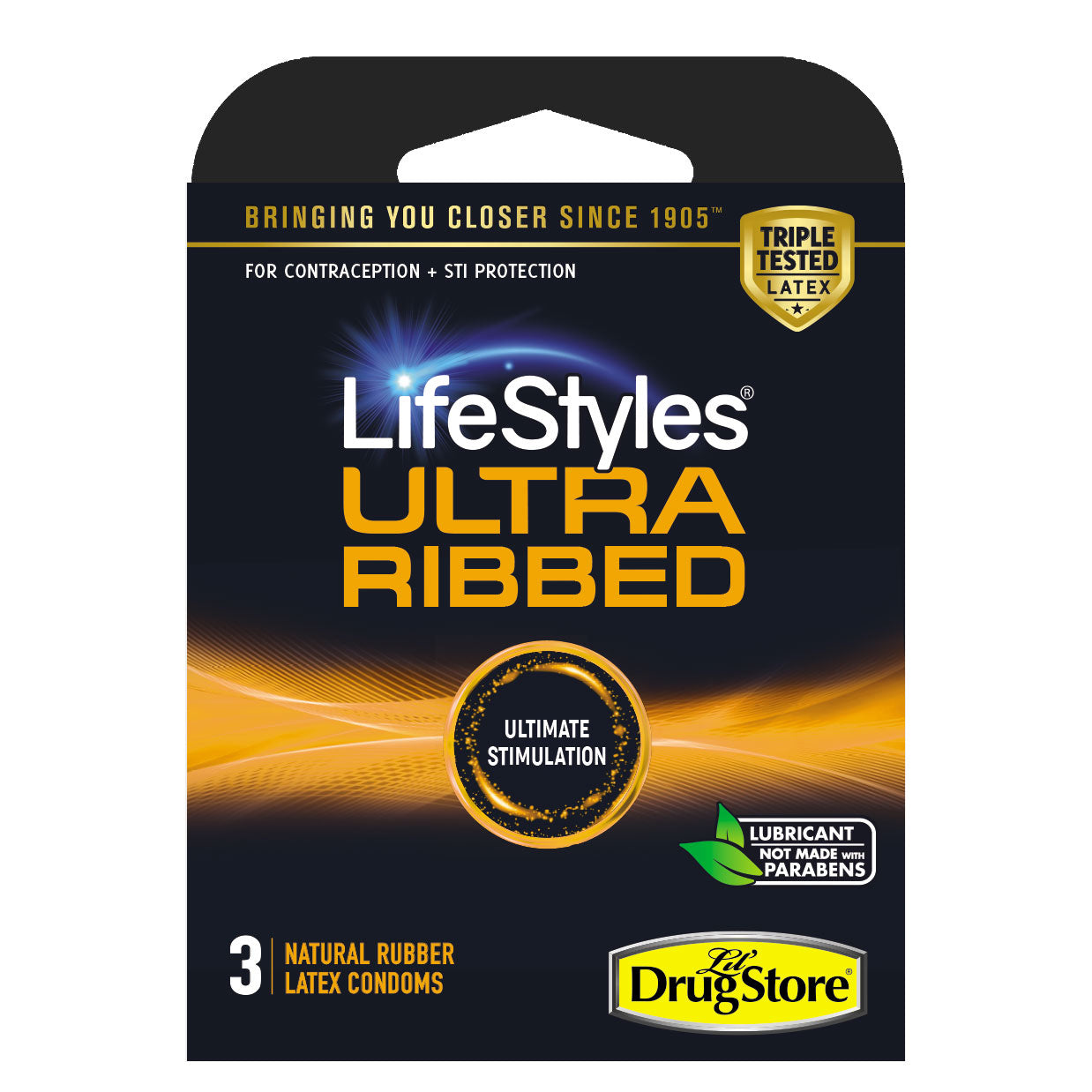 LFSTYLS ULTR RIBBED CONDOM 3CT LFSTYLS ULTR RIBBED CONDOM 3CT