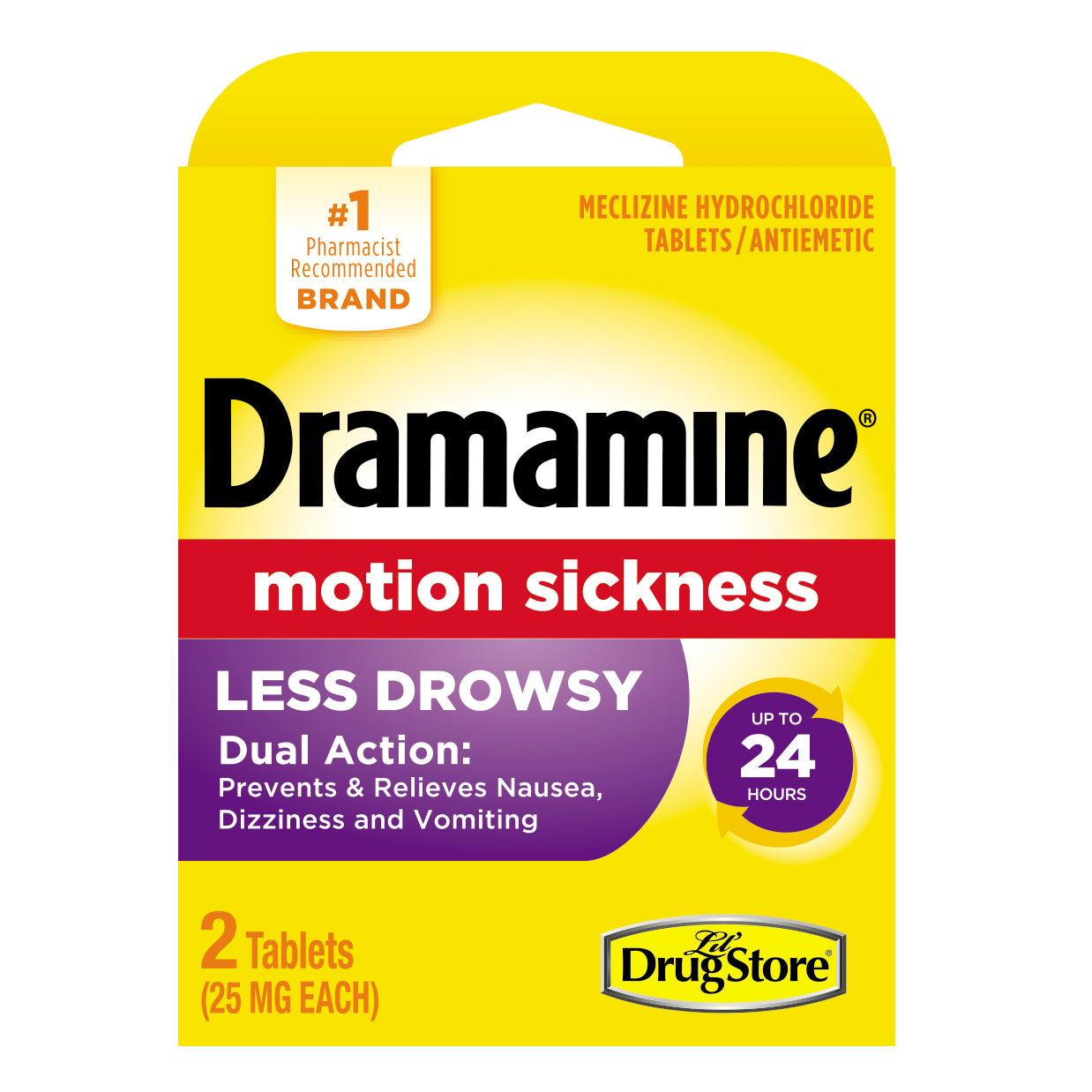 TRIAL DRAMAMINE LESS DRWSY 2CT