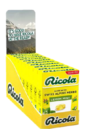 RICOLA SF LMN MNT 18CT BX TRAY