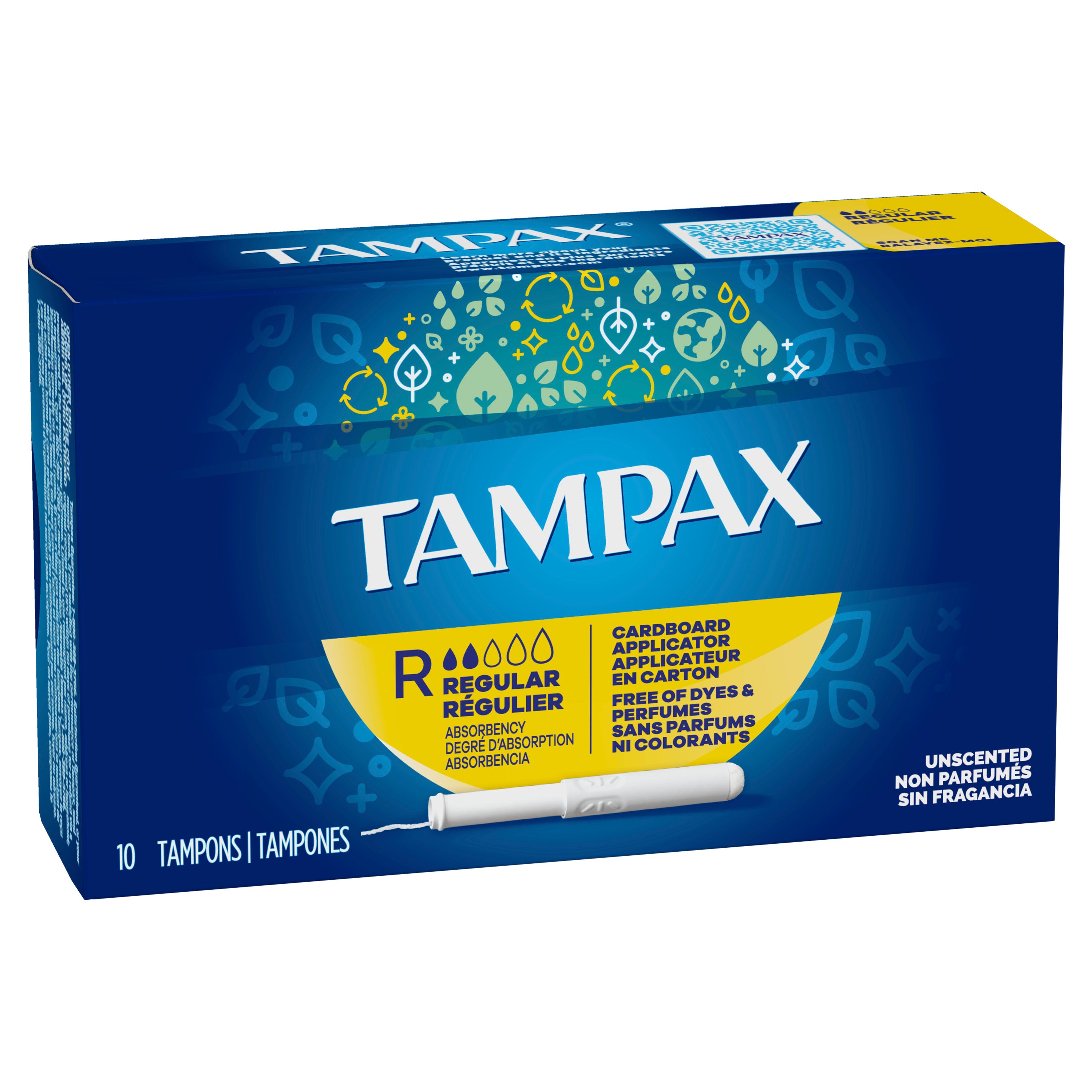 TAMPAX TAMPON REG UNSCN 10CT