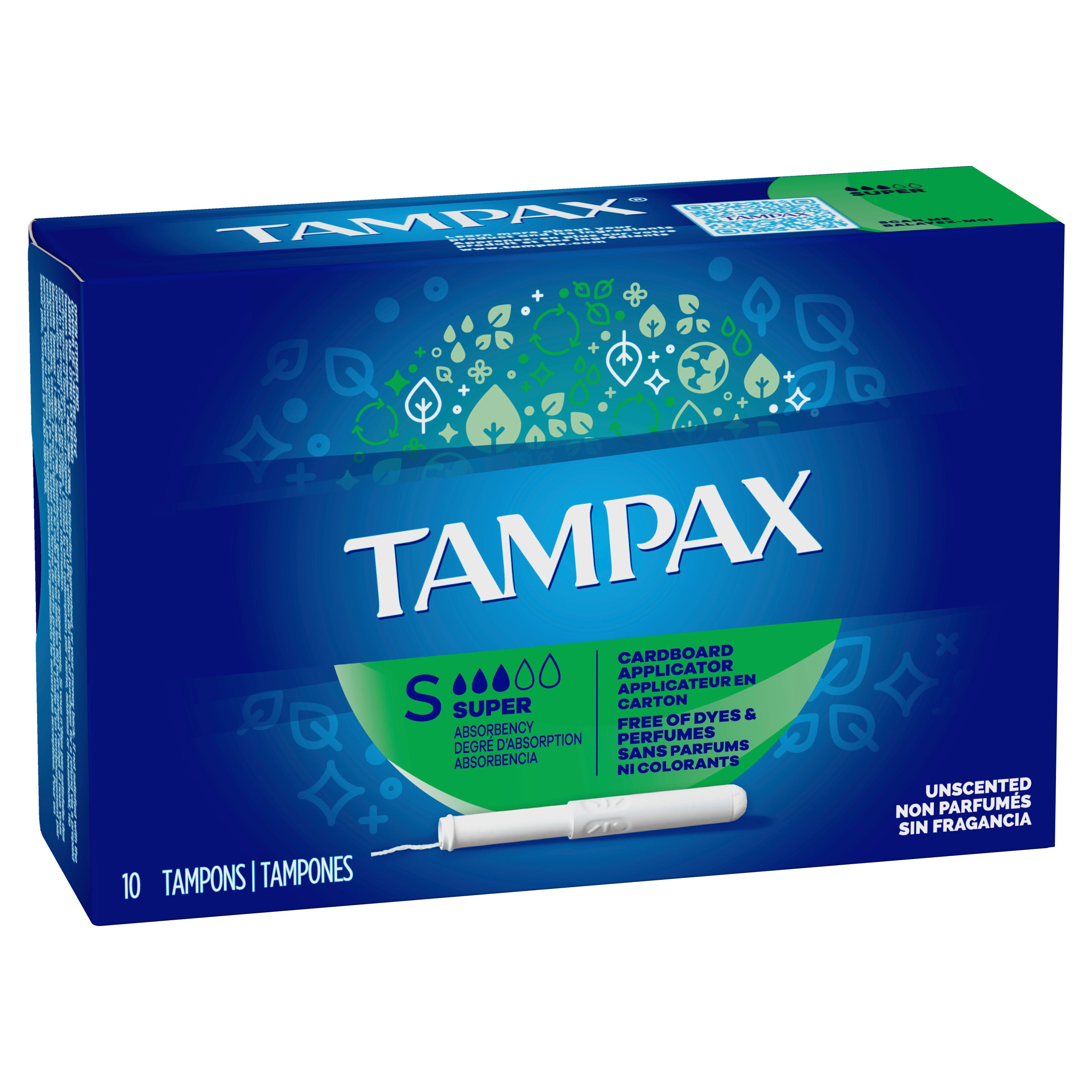 TAMPAX TAMPON SUPR UNSCN 10CT