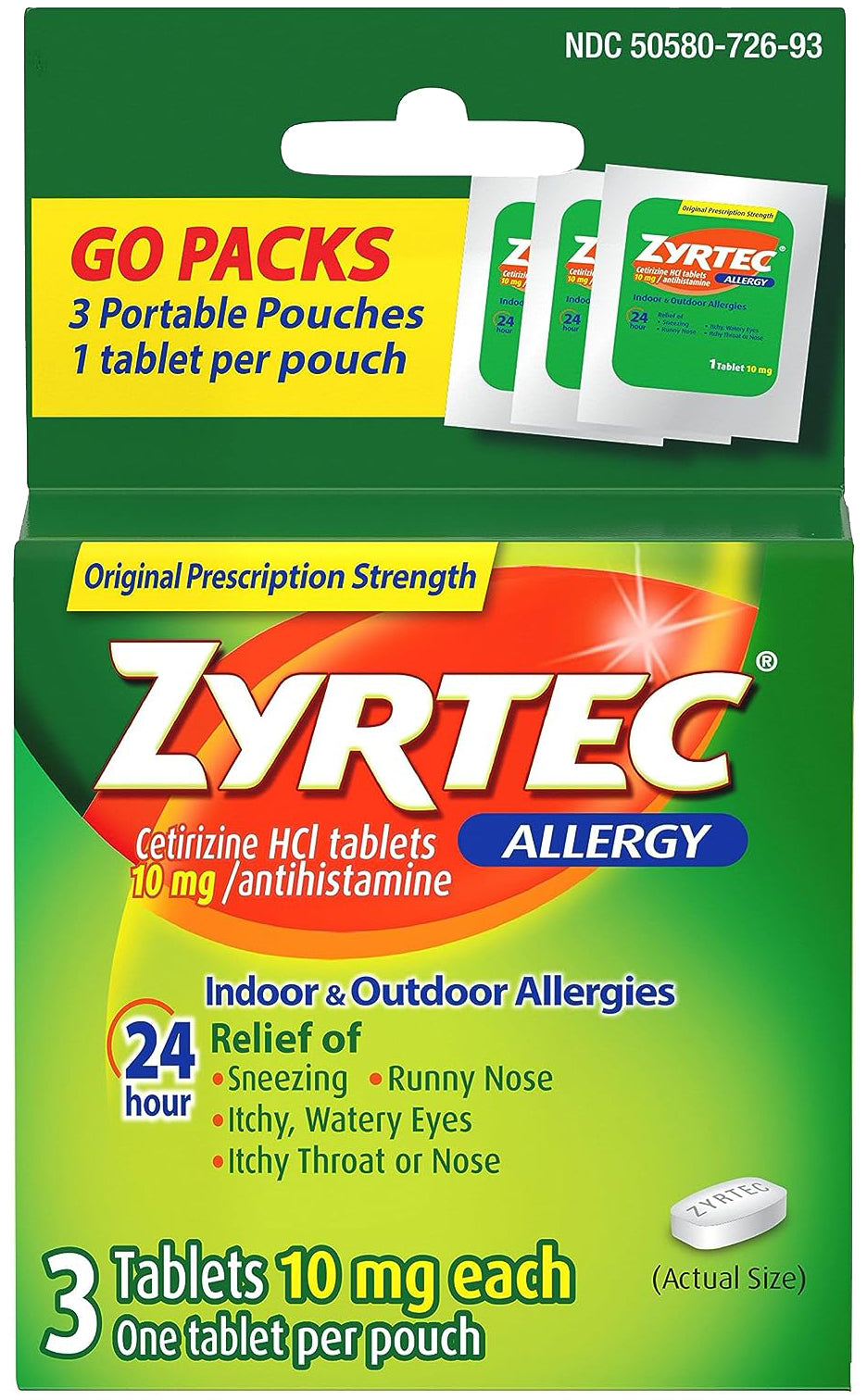 Product image of zyrtec allergy tab 3ct