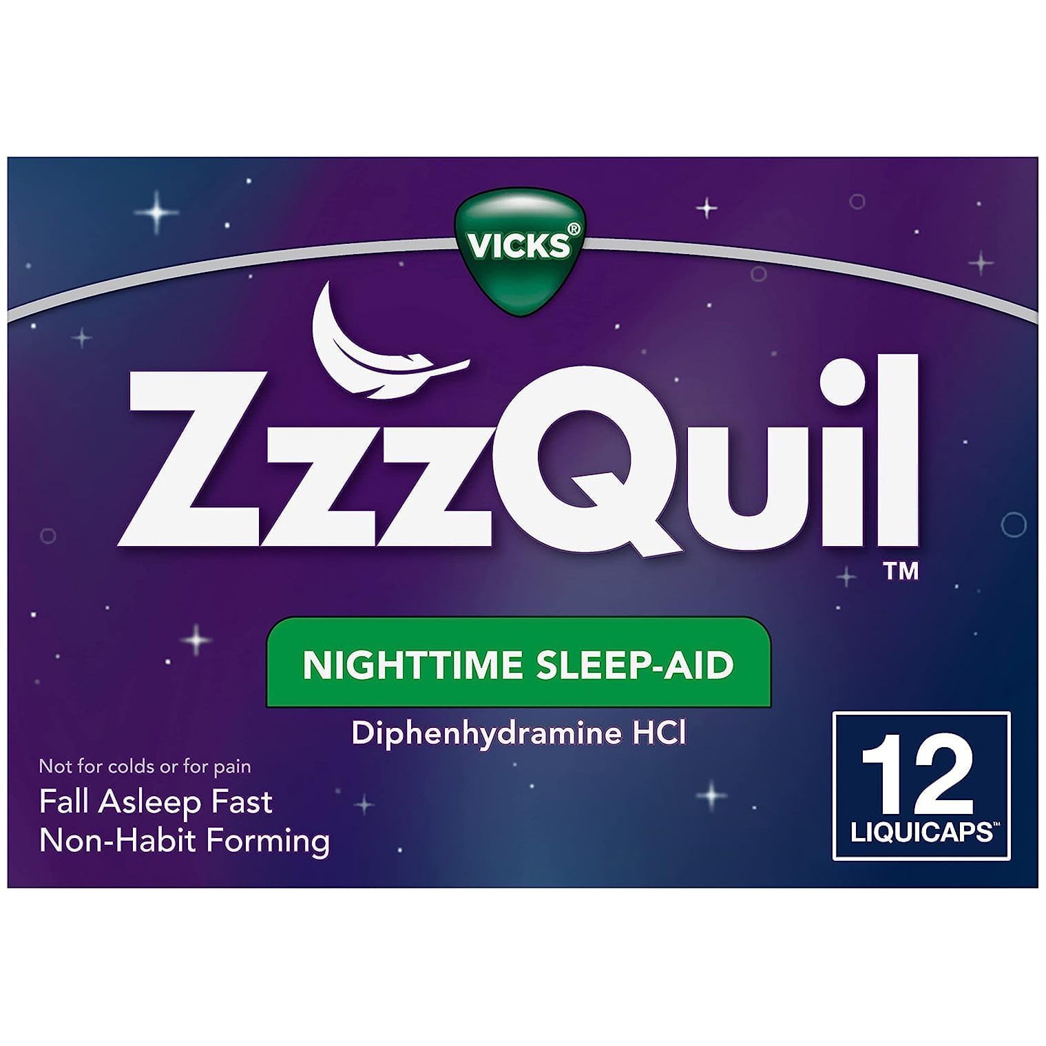 ZZZQUIL SLEEP AID LIQCAP 12CT