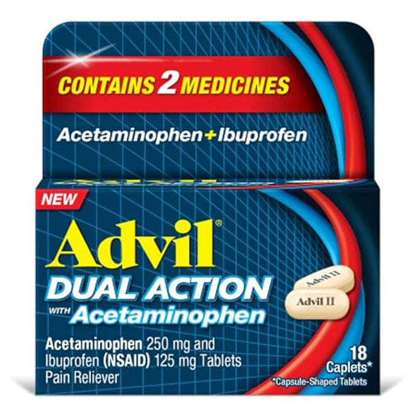 Product image of advil dual action 18ct