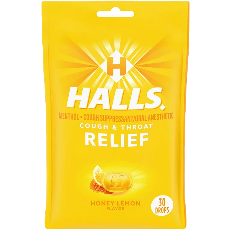 HALLS MENTHO HNY LMN DRPS 30CT