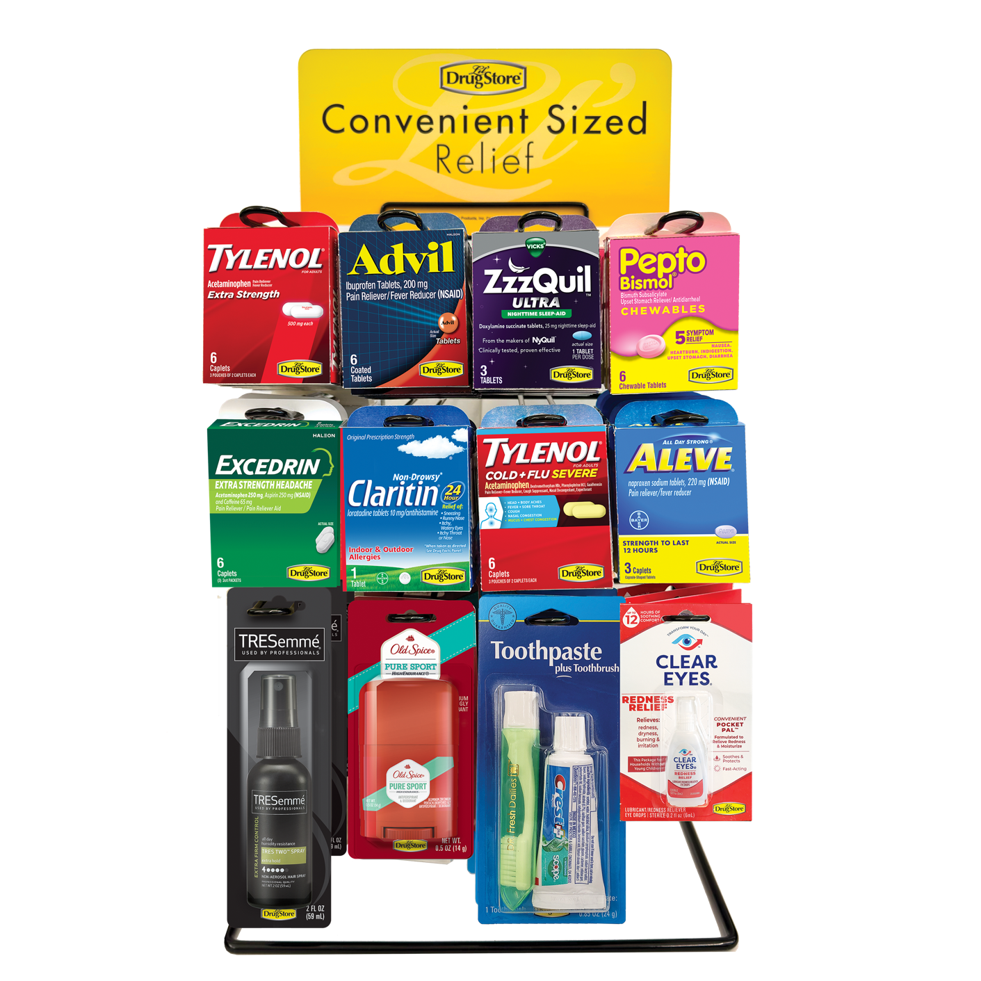 TRAVEL COUNTER DISPLAY 68PC
